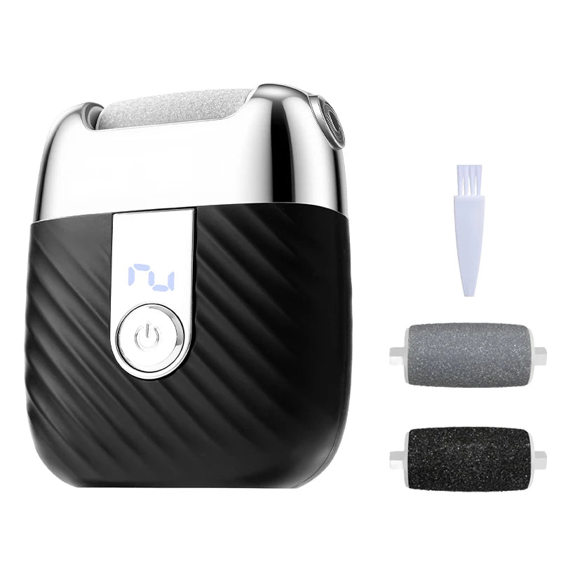 Raugee Electric Callus Remover – Rechargeable Foot File Electric Callus Remover PLUSH Black