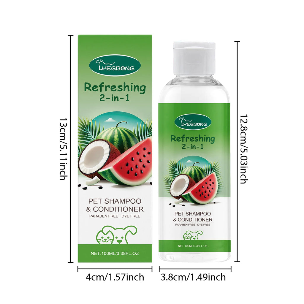 Watermelon 2-in-1 Pet Shampoo & Conditioner for Dogs & Cats Pet Shampoo Conditioner PLUSH