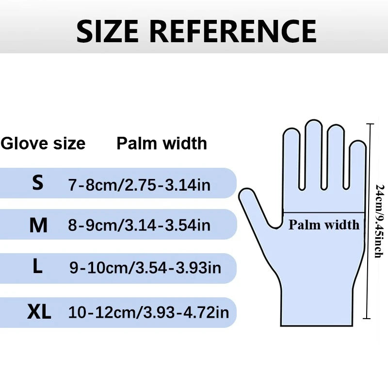 White Nitrile Disposable Gloves 10–100pcs | Food Safe Disposable Nitrile Gloves PLUSH