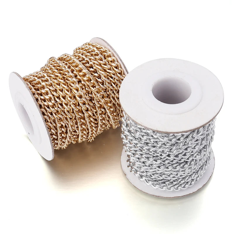5 Yards Aluminum Cross Twisted Link Chain – DIY Jewelry Making Jewelry Chain PLUSH
