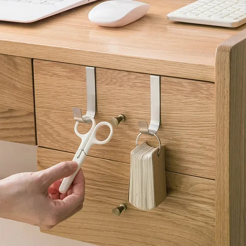 Multi-Purpose 4-Hook Cabinet Door Rack – Kitchen & Bathroom Over-Door Hook Rack PLUSH