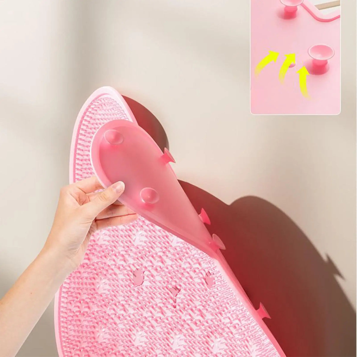 Silicone Shower Foot Scrubber Mat – Non-Slip Bath Massage Pad Shower Scrubber Mat PLUSH