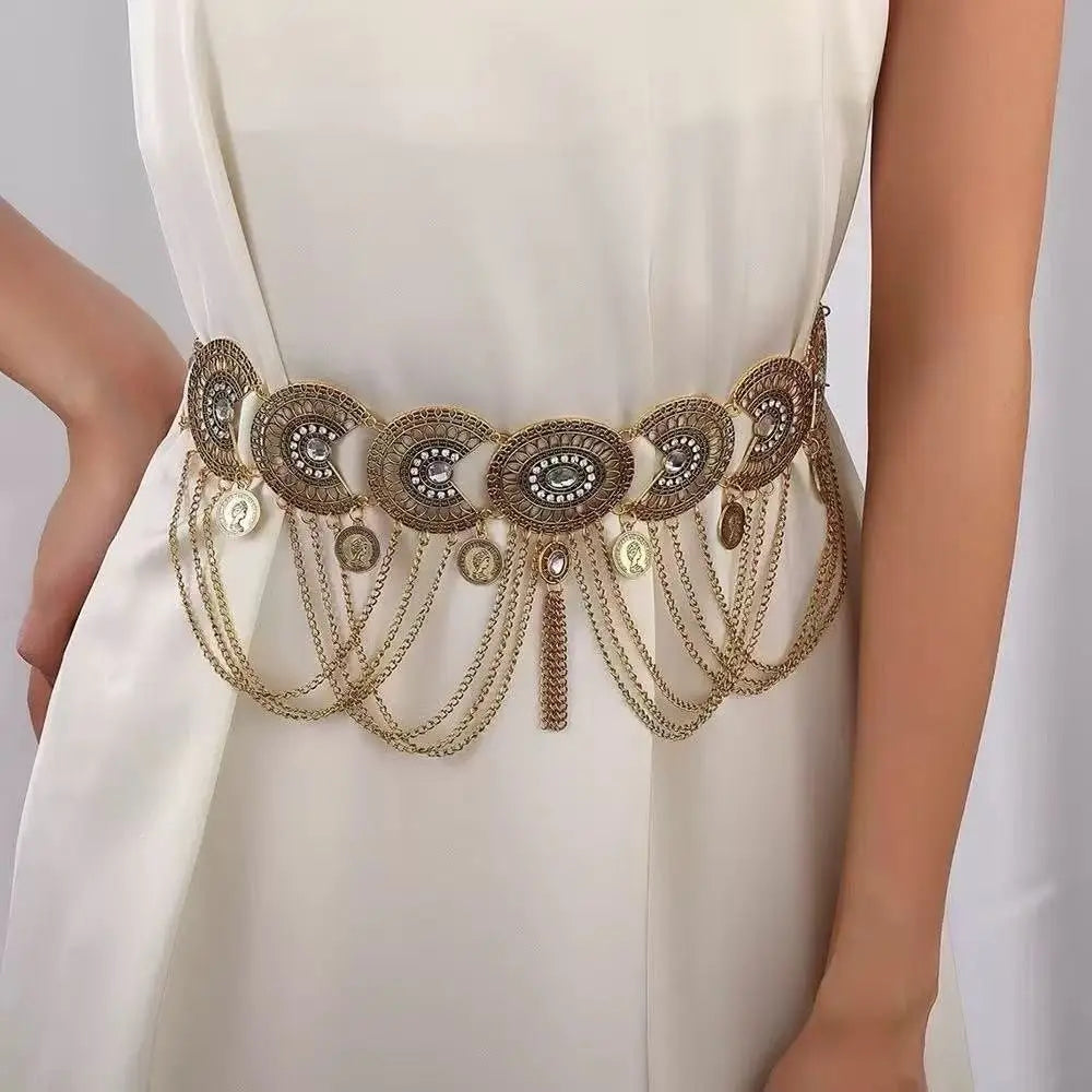 Vintage Belly Dance Tassel Waist Chain – Bohemian Body Jewelry Body Waist Chain PLUSH