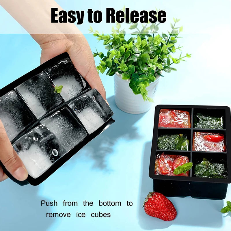 Silicone Ice Cube Tray Mold – Grid Design for DIY Ice Silicone Ice Tray PLUSH