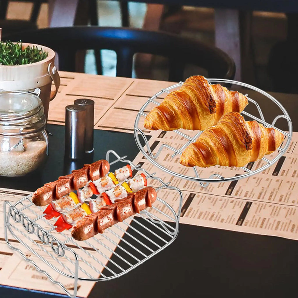 Stainless Steel Air Fryer Rack – Baking & Steamer Grid Air Fryer Rack PLUSH
