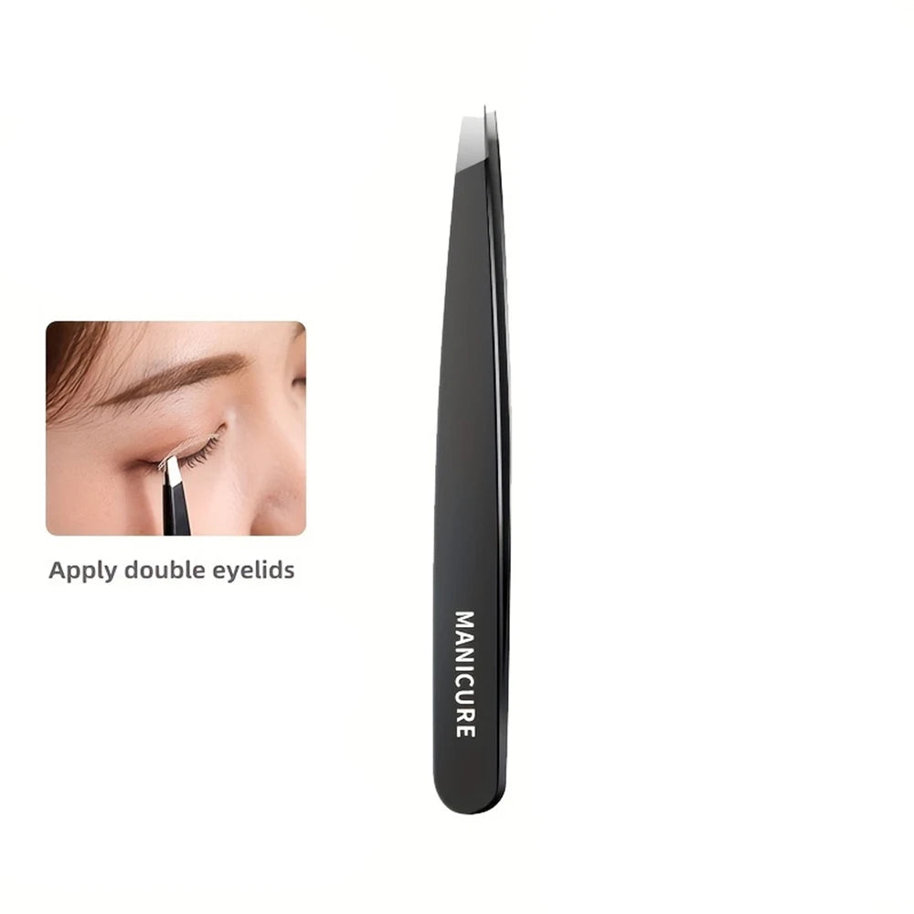 Ouriner 4-Piece Stainless Steel Eyebrow Tweezers Set Eyebrow Tweezers Set PLUSH Oblique 1pc