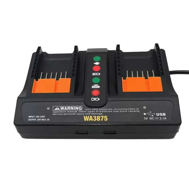 Worx 18V 20V Li-ion Battery Charger WA3875 EU Plug 2A/3A Battery Charger PLUSH 3A charge EU China Mainland