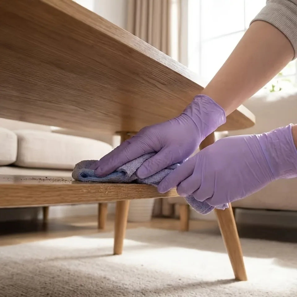 Light Purple Nitrile Disposable Gloves Powder Free Latex Free 50/100 Disposable Nitrile Gloves PLUSH