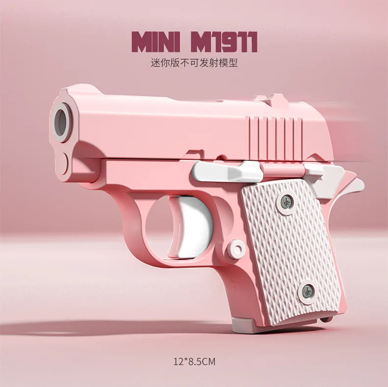 M1911 Mini Model Toy for Kids 14+ | Linkage Rebound Fun Miniature Model Toy PLUSH Pink