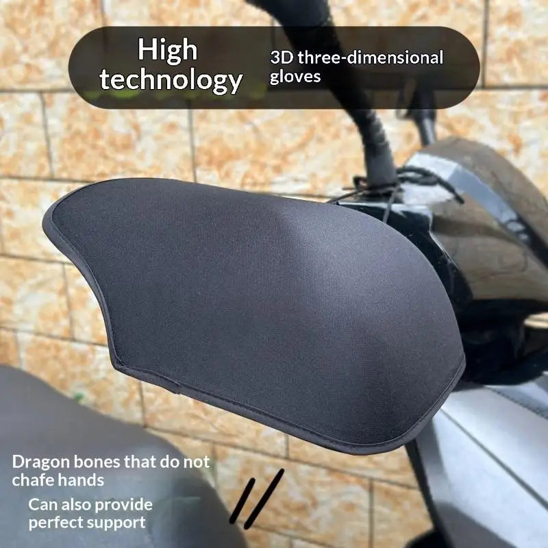 Motorcycle Handlebar Muffs – Windproof Waterproof Hand Covers Handlebar Muffs PLUSH Black
