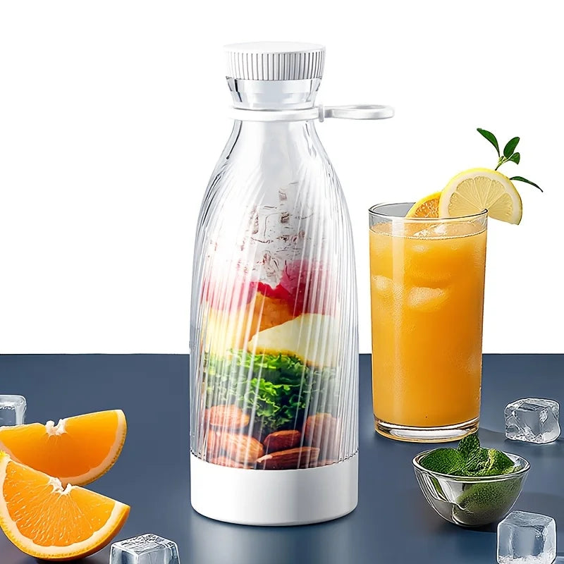 Portable USB Mini Blender 420ml – Smoothies & Juices LED Display Portable USB Blender PLUSH white