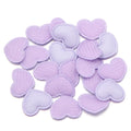 100pcs Heart Fabric Applique Patches 15x17mm – DIY Craft Fabric Applique Patches PLUSH light purple