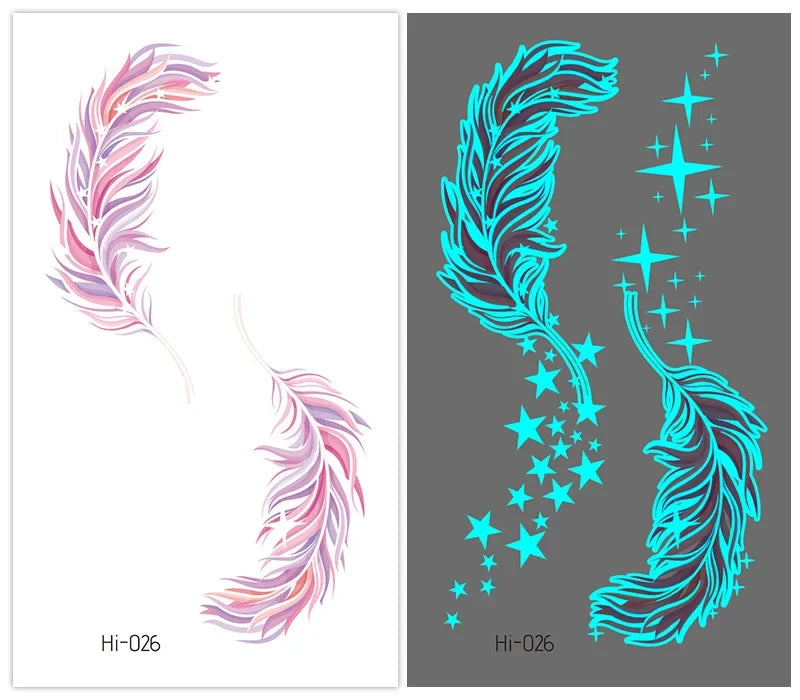Luminous Butterfly Temporary Tattoo Stickers – Glow Body Art