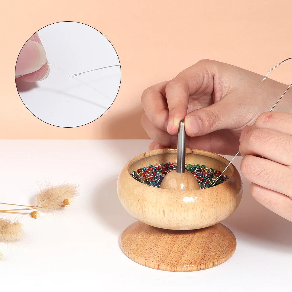 Wooden & Plastic Beading Needle Tool Set – DIY Jewelry Making Beading Tool Set PLUSH