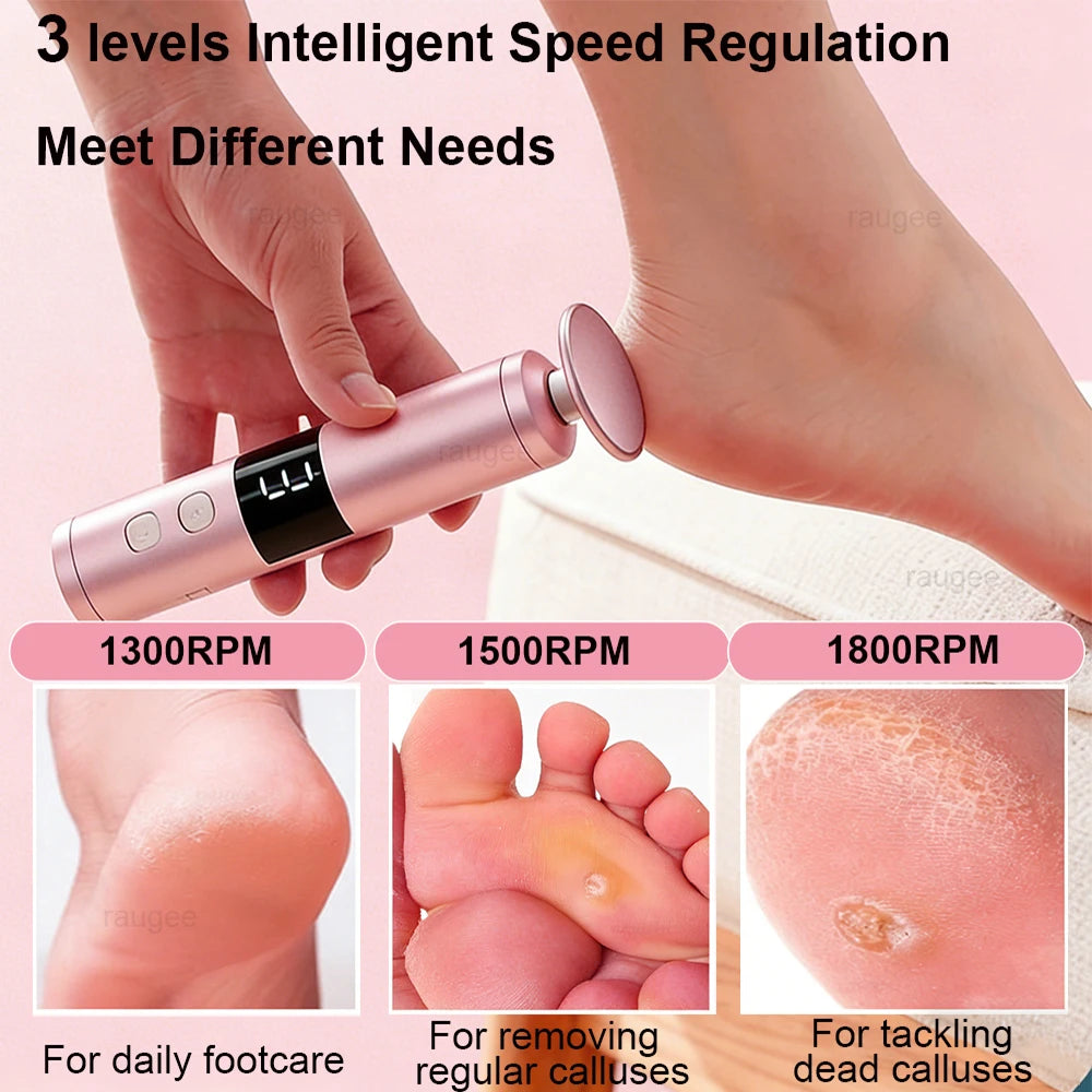 Electric Foot Callus Remover & Pedicure File – raugee Electric Foot File PLUSH