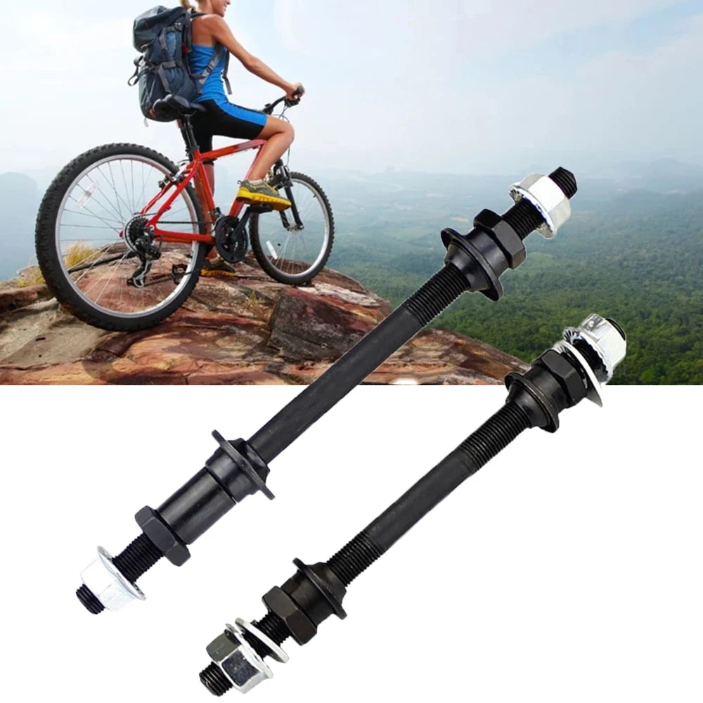Bike Solid Shaft Front & Rear Axle – Road & Mountain Bike Bicycle Hub Axle PLUSH