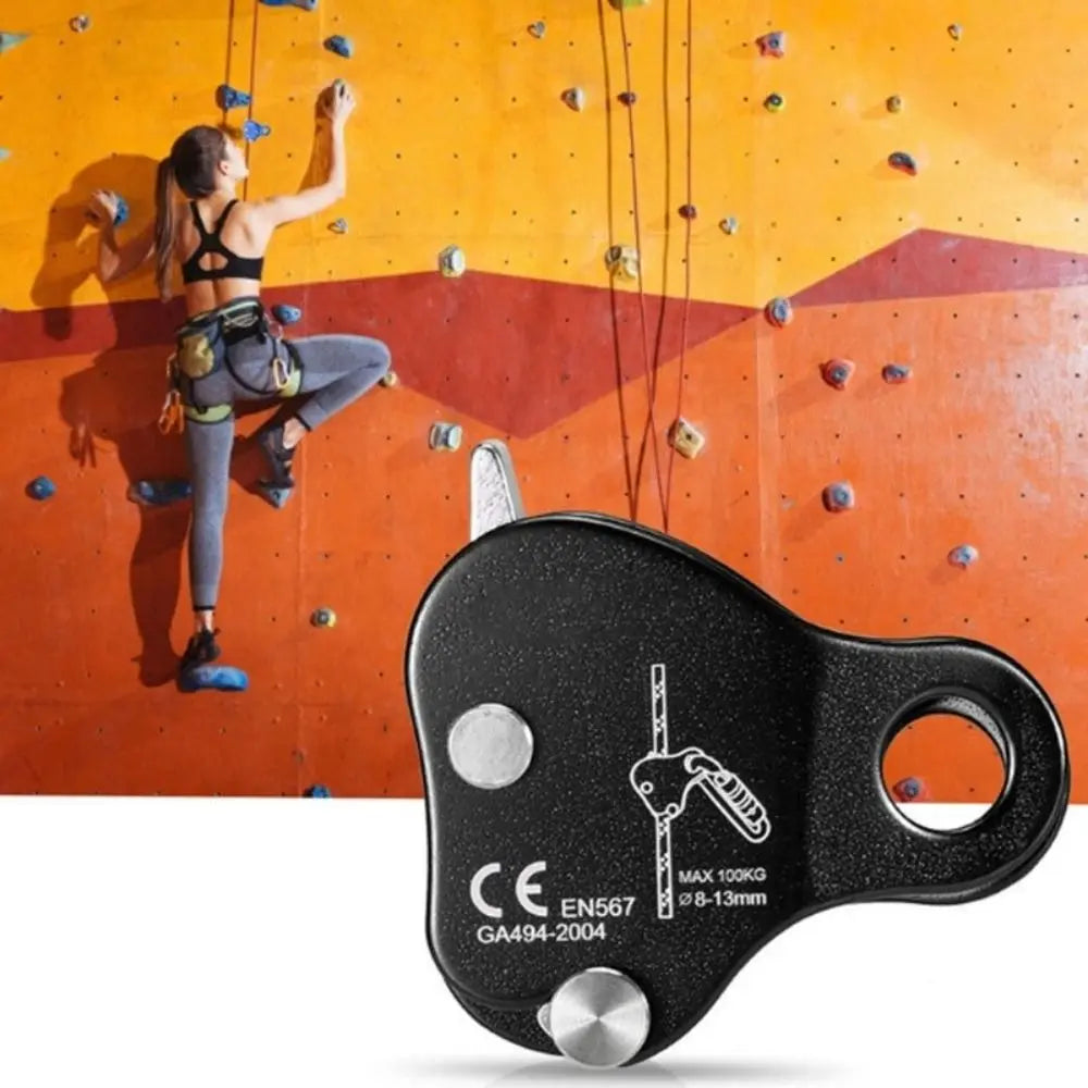 Self-Locking Rope Grab Ascender | Aluminum Climbing Carabiner Rope Grab Ascender PLUSH