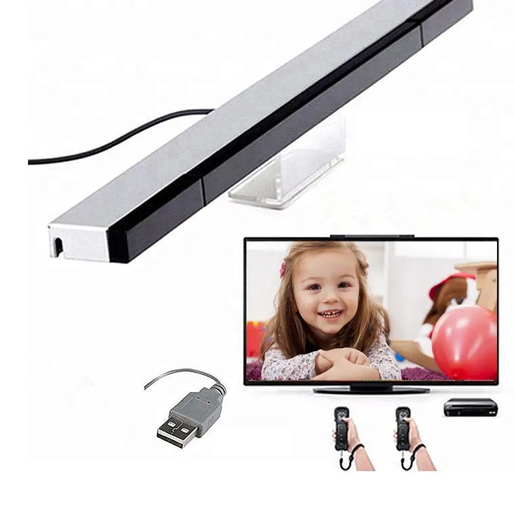 USB Sensor Bar for Nintendo Wii & Wii U – IR Infrared Wired Gaming Sensor Bar PLUSH