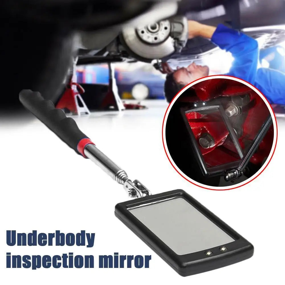 Magnetic Telescopic Inspection Mirror with LED Light | 290–880mm Telescopic Inspection Mirror PLUSH