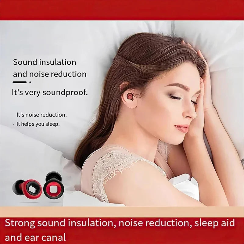 Silicone Earplugs Noise Reduction Soundproof Sleep Ear Plugs Noise Reduction Earplugs PLUSH