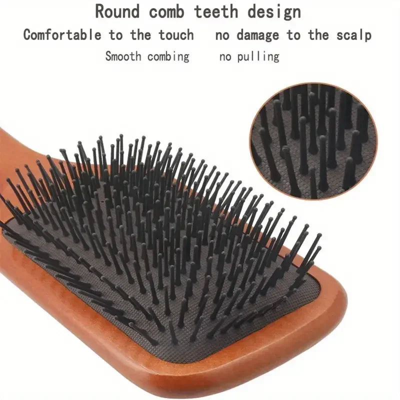 Wooden Airbag Massage Comb – Anti-Static Curly Hair Brush Hair Massage Comb PLUSH