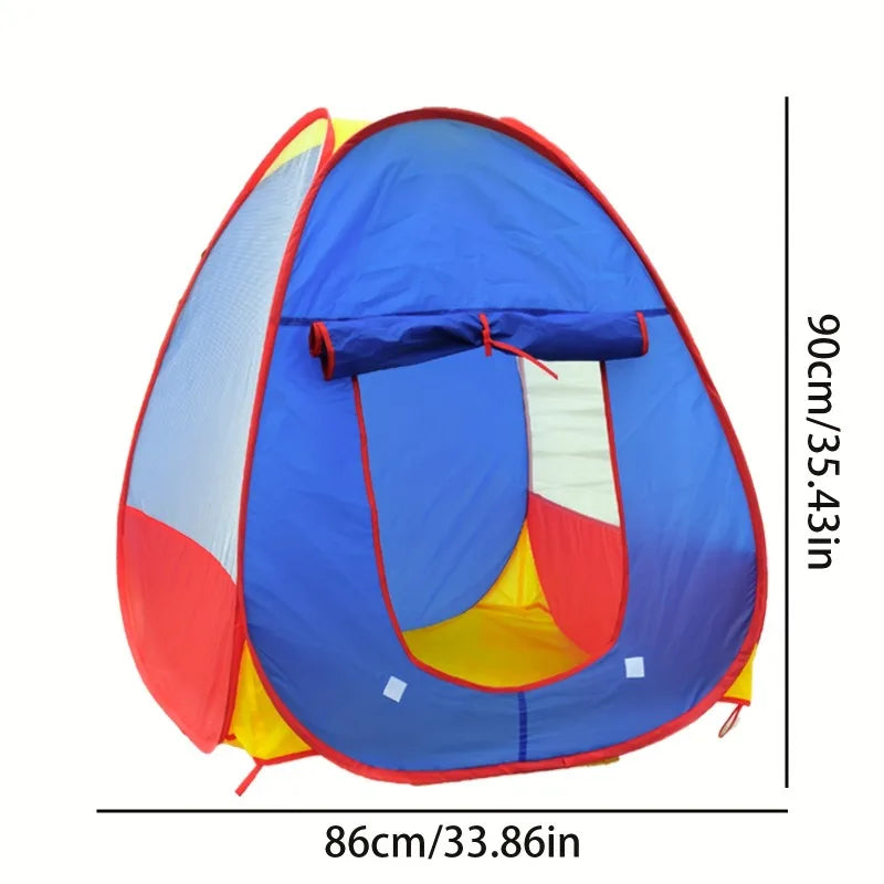 Kids Foldable Play Tent with Ball Pit – Colorful Playhouse Kids Play Tent PLUSH