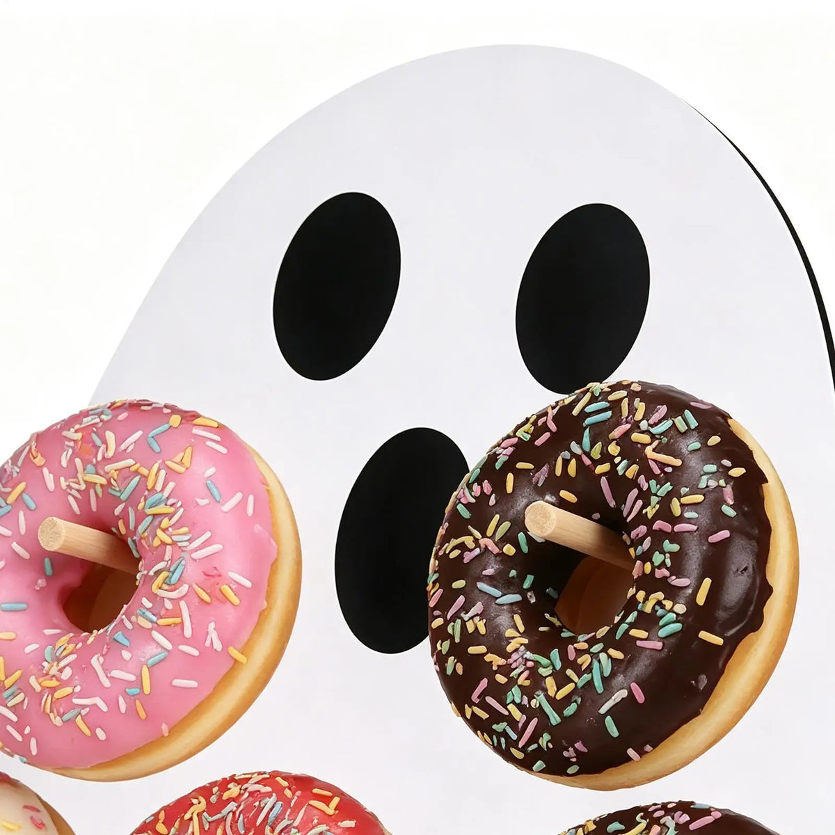 Halloween Ghost Bamboo Donut Board Stand – 9-Slot Dessert Display Dessert Display Stand PLUSH