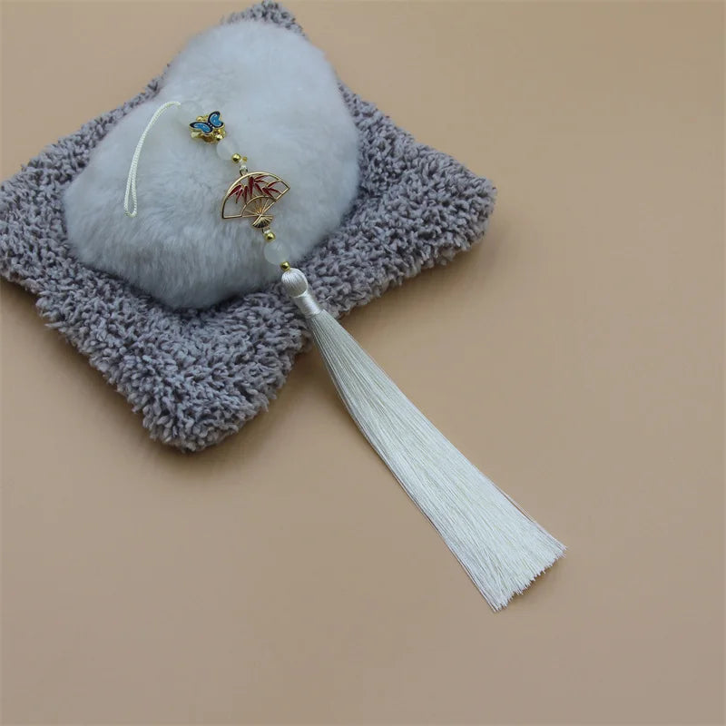 Hanfu Tassel Decoration – Antique Fan Cheongsam Trim | 30cm Garment Tassel Trim PLUSH style 28