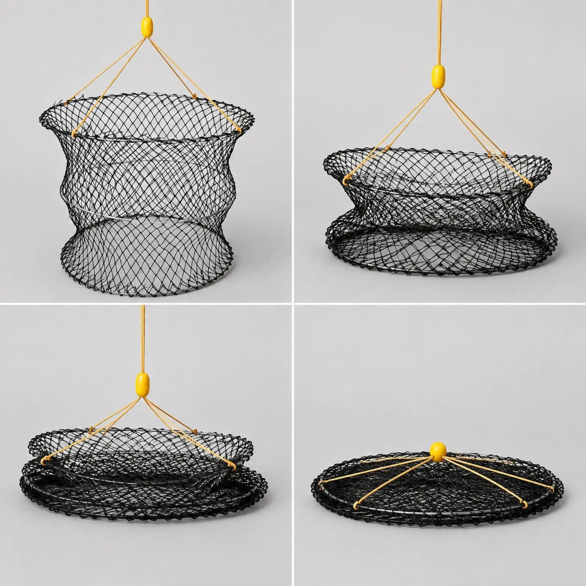 Portable Foldable Crab Trap – Stainless Steel Mesh Fishing Cage Crab Fishing Trap PLUSH