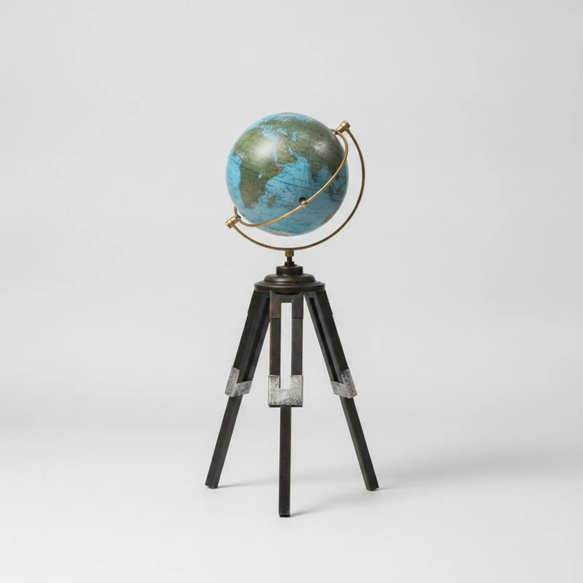 Vintage Wrought Iron Globe Display | Rotating Desktop Sphere Decor Desktop Globe Decor PLUSH