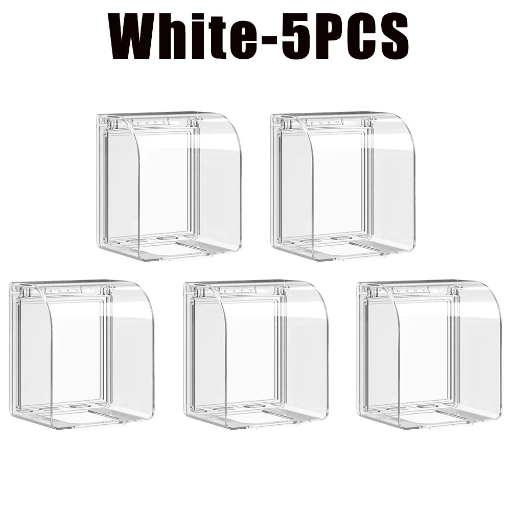 Waterproof Self-Adhesive Outlet Cover – Kids Safety Socket Protector Outlet Safety Cover PLUSH White-5PCS