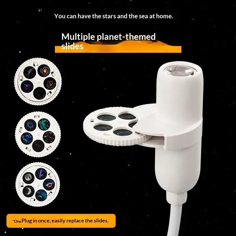 USB LED Galaxy Star Projector – 360° Flexible, Planet Patterns LED Galaxy Projector PLUSH