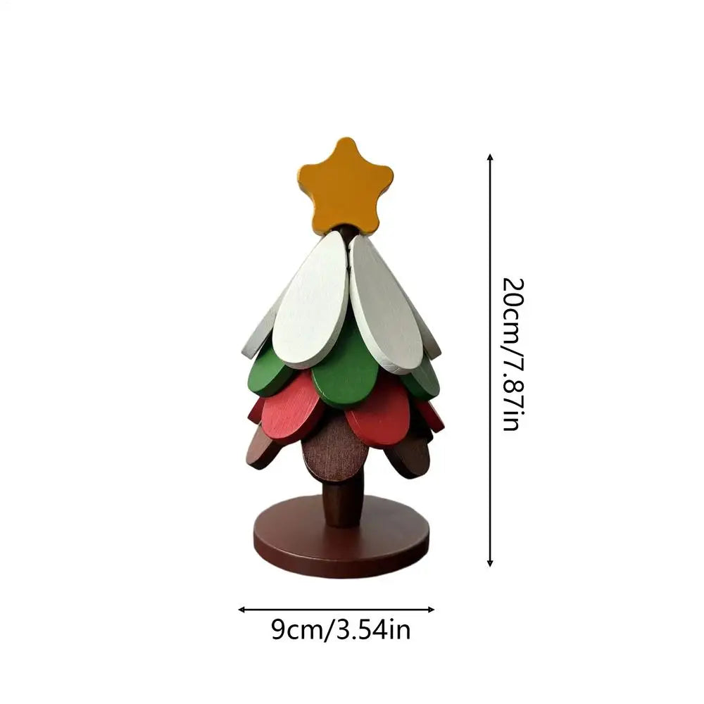 Wooden Christmas Tree Trivet Set 4-Tier | Heat Resistant Kitchen Trivet Set PLUSH Star 1PC