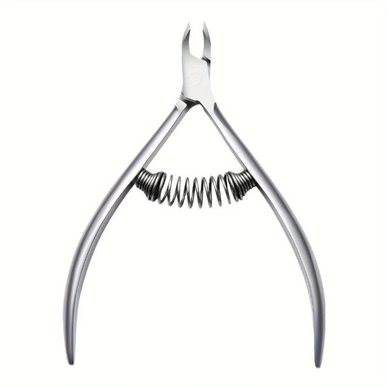 Stainless Steel Nail Clipper & Cuticle Scissor Manicure Set Nail Care Kit PLUSH Silvery