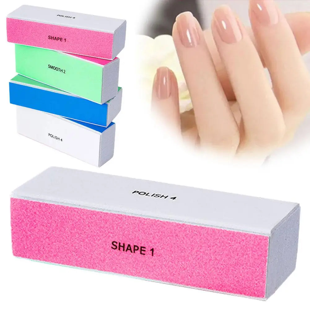 4-Way Nail Buffer Block – File, Smooth & Shine Nails | 4-in-1 Nail Buffer Block PLUSH