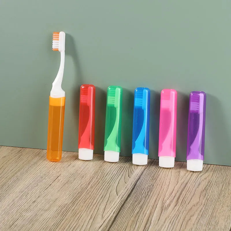 Mini Folding Travel Toothbrush – Portable Manual, 5 Colors Travel Toothbrush PLUSH