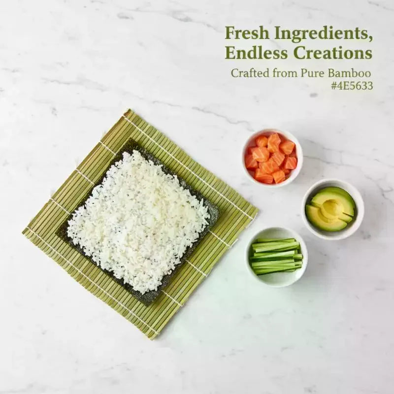 DIY Bamboo Sushi Rolling Mat – Rice Roll Maker Tool Sushi Rolling Mat PLUSH