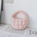 Mini Puffer Quilted Tote Bag – Soft Nylon Dumpling Purse Mini Tote Bag PLUSH A13