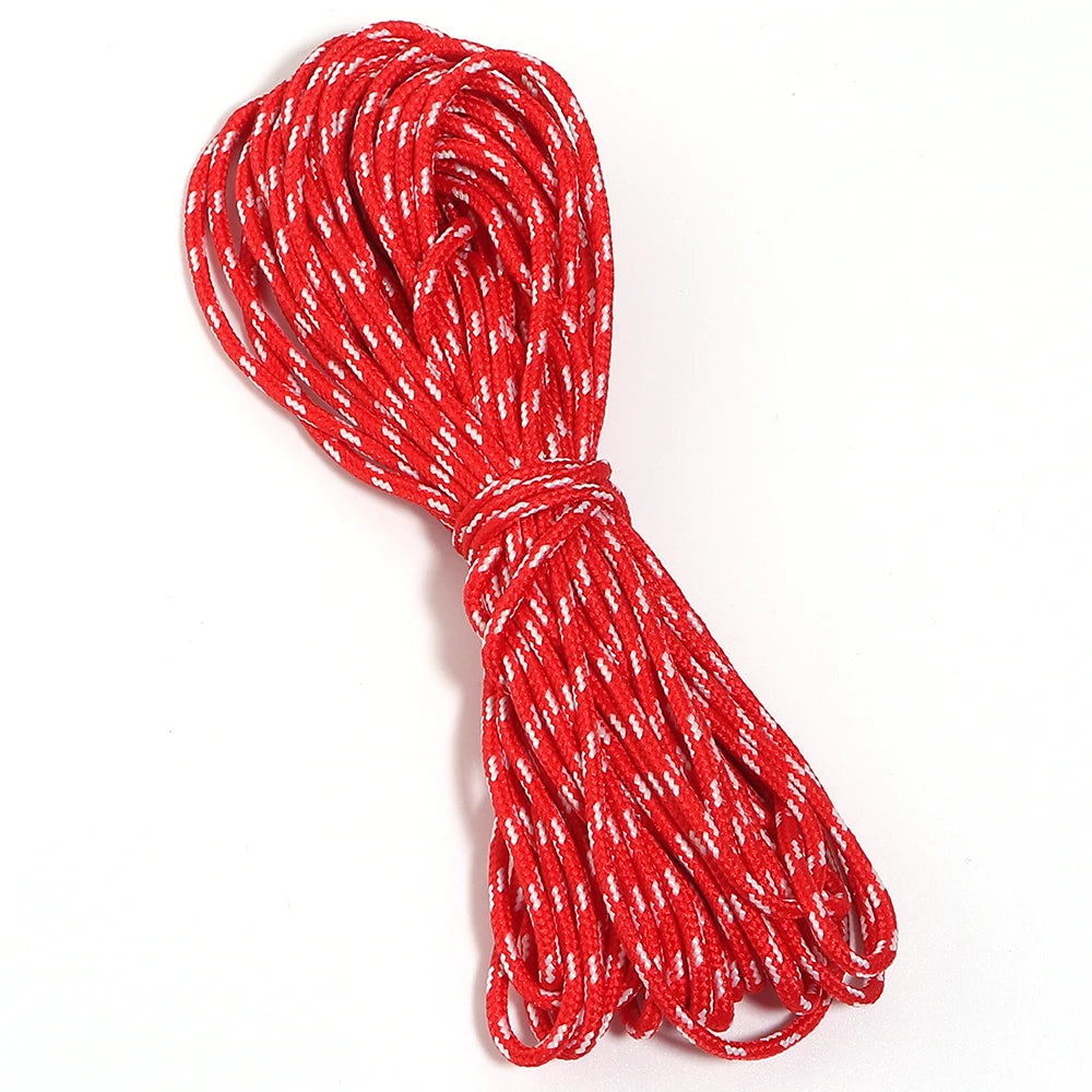 10 Yards 2mm Camouflage Polyester Braided Paracord DIY Cord Braided Paracord Rope PLUSH dark red white