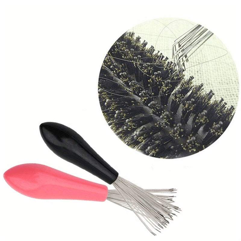 2-Piece Comb Cleaning Brush Set – Hair & Dust Removal Tool Comb Cleaning Brush PLUSH