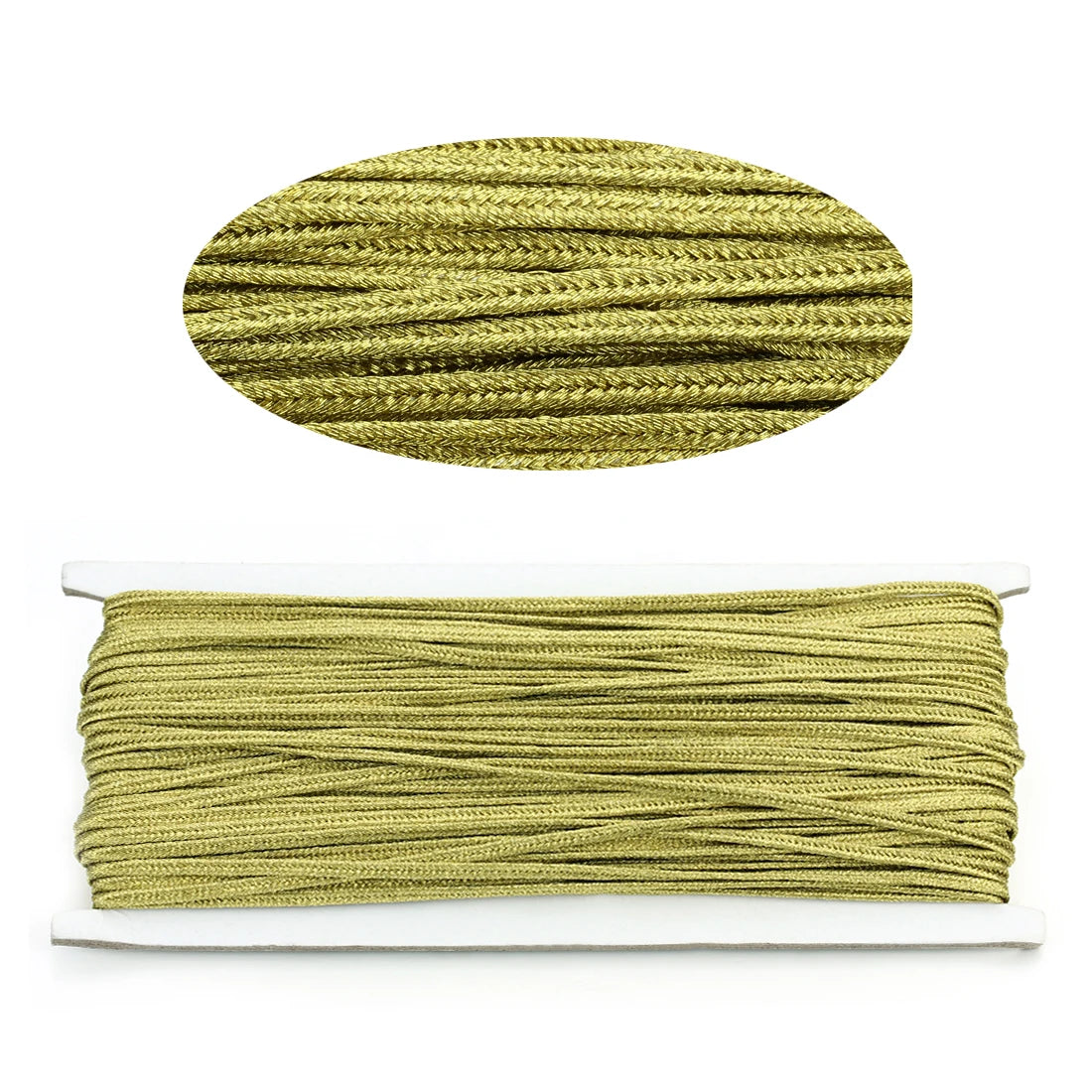 30 Yards Soutache Braided Cord 3mm – Multicolor DIY Jewelry Braided Jewelry Cord PLUSH Gold