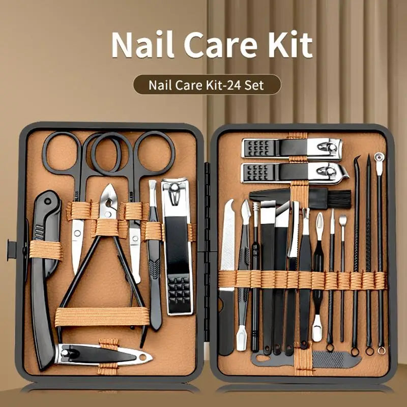 7-Piece Manicure Pedicure Set | Stainless Steel Nail Kit Nail Grooming Kit PLUSH