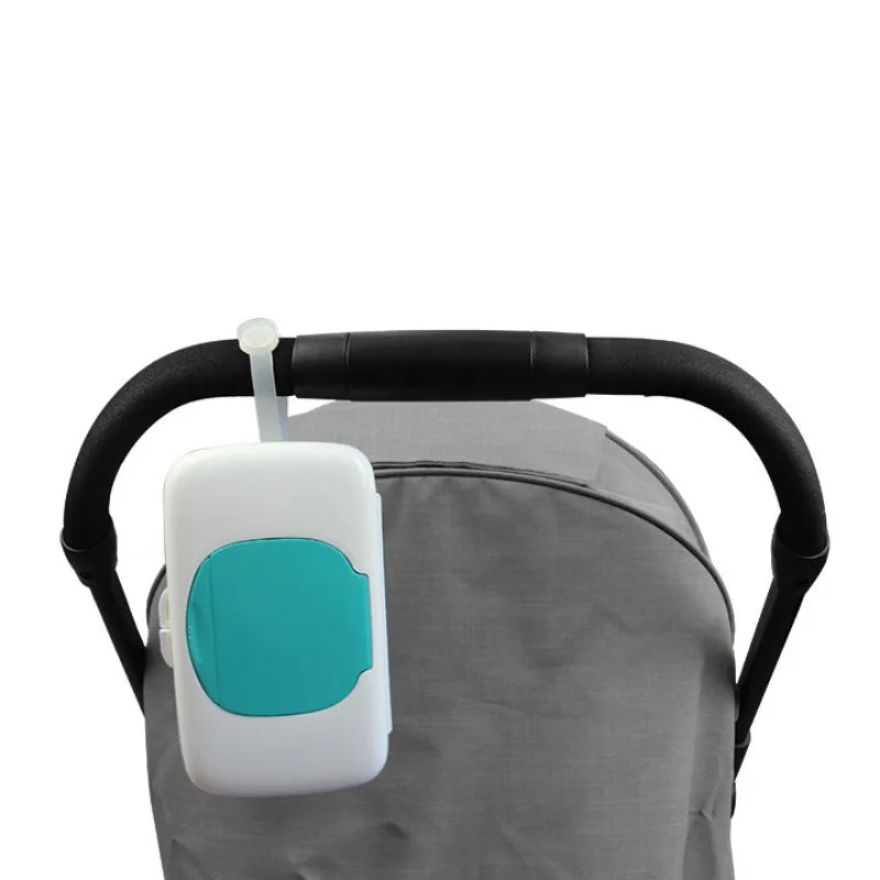 Stroller Wet Wipes Organizer Box – UV & Anti-Soil 20x13cm Wipes Storage Box PLUSH