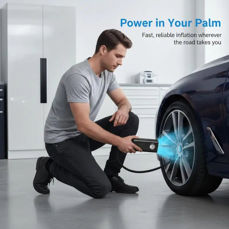 Cordless Portable Tire Inflator with Pointer Pressure Gauge Portable Tire Inflator PLUSH