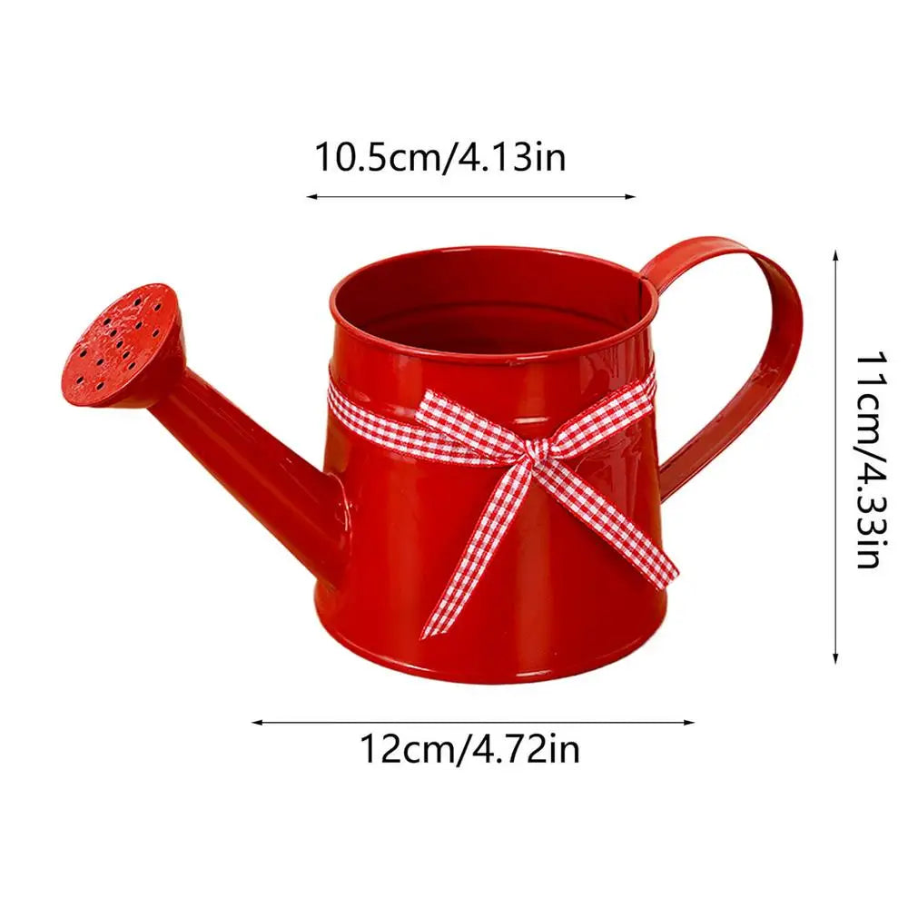 Mini Metal Watering Can – Decorative Indoor Plant Sprinkler Garden Watering Can PLUSH Red