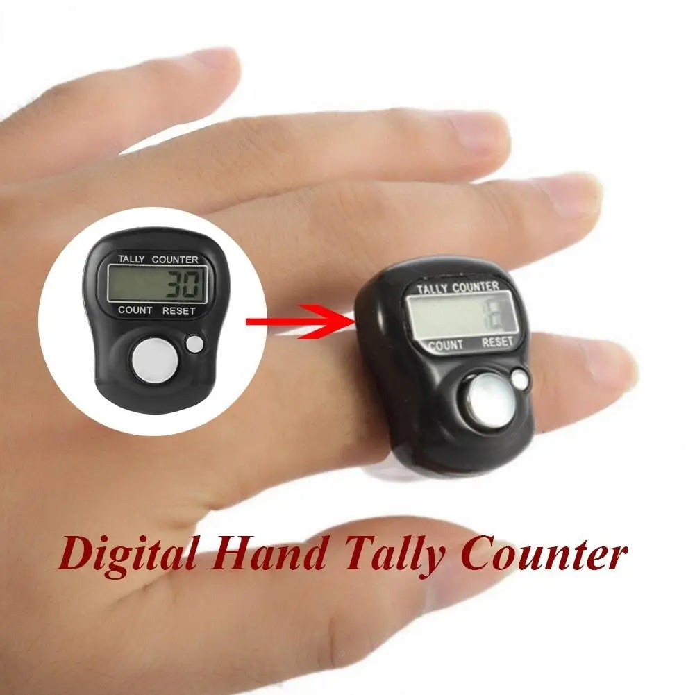 5-Digit LED Finger Ring Tally Counter | Tasbih Clicker Digital Tally Counter PLUSH
