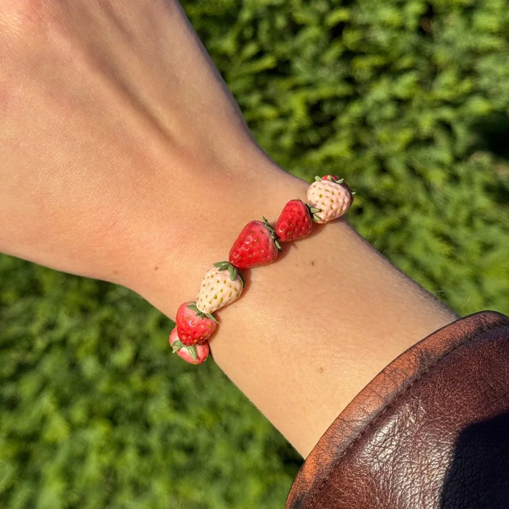 Resin Fruit Beaded Bracelet | Y2K Boho Summer Jewelry Beaded Bracelet PLUSH Style 12