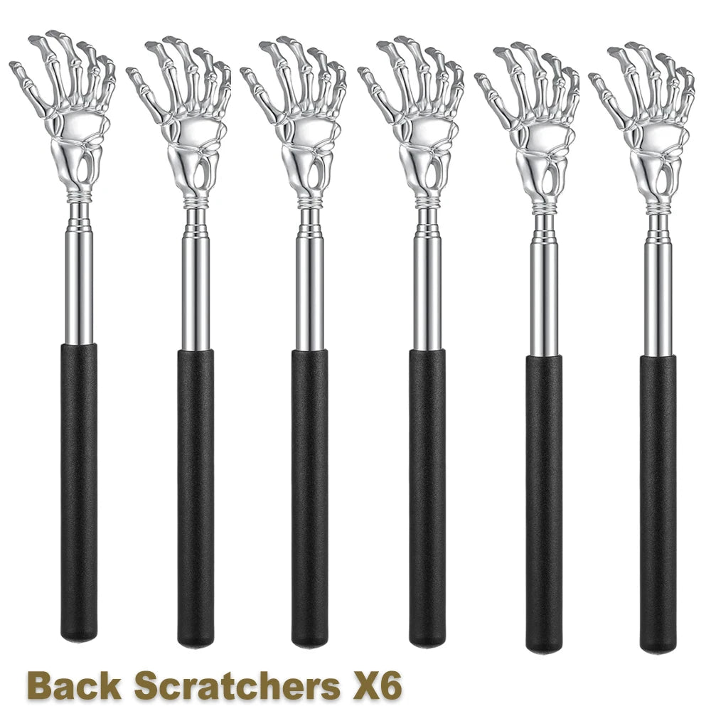 Telescoping Stainless Steel Back Scratcher – Human & Pets Back Scratcher PLUSH BLACK X6