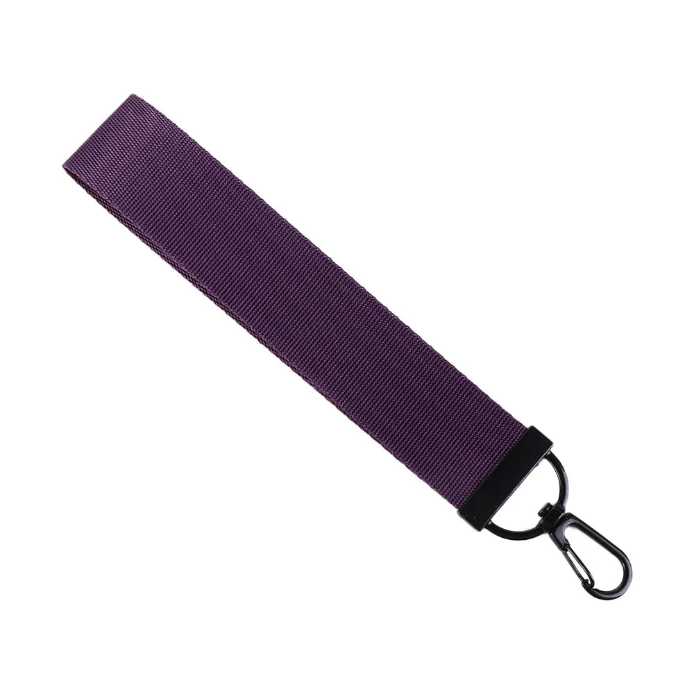 Solid Color Ribbon Lanyard Keychain – Bag Charm & Phone Strap Ribbon Keychain PLUSH purple