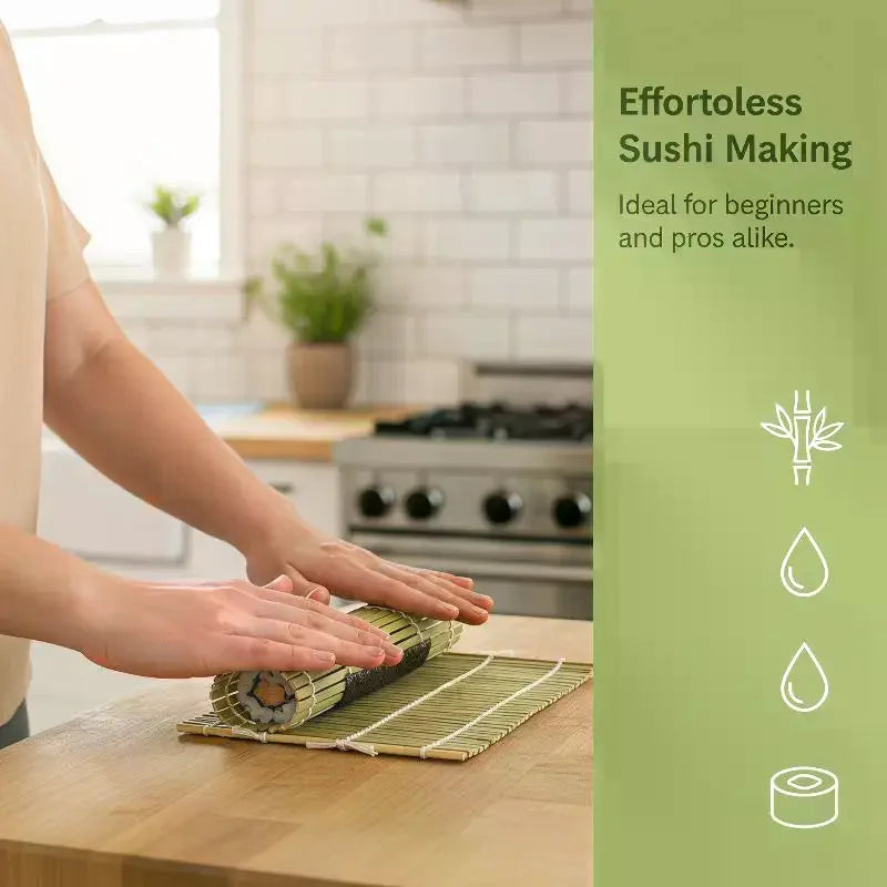 DIY Bamboo Sushi Rolling Mat – Rice Roll Maker Tool Sushi Rolling Mat PLUSH